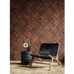 RATTAN HATÁSÚ LUXUSTAPÉTA ROZSDABARNA SZÍNBEN