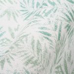 TEXTIL HATÁSÚ, PÁLMAFALEVÉL MINTÁS TAPÉTA, FEHÉR ALAPON ZÖLD MINTA