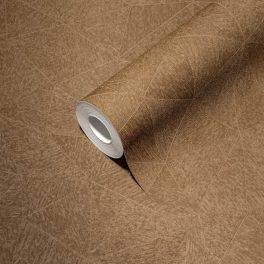 EGYSZÍNŰ GEOMETRIAI MINTÁS VINYL TAPÉTA, BARNA SZÍNBEN