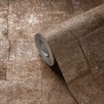 FÉMES FELÜLETŰ , GEOMETRIAI MINTÁS VINYL TAPÉTA , ÓARANY SZÍNBEN