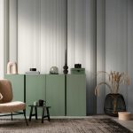 MINIMALISTA, 3D HATÁSÚ BORDÁZOTT FALI PANEL MINTÁS POSZTER TAPÉTA , EKRÜ SZÍNBEN