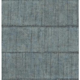   ELEGÁNS, SZŐTTES HATÁSÚ , TEXTIL MINTÁS TAPÉTA , INDIGÓ KÉK SZÍN