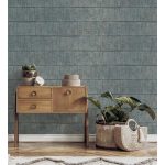 ELEGÁNS, SZŐTTES HATÁSÚ , TEXTIL MINTÁS TAPÉTA , INDIGÓ KÉK SZÍN