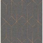 ART DECO, GEOMETRIKUS TAPÉTA PARAFA HATÁSÚ, FEKETE ALAPON , ARANY MINTÁVAL