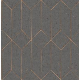 ART DECO, GEOMETRIKUS TAPÉTA PARAFA HATÁSÚ, FEKETE ALAPON , ARANY MINTÁVAL
