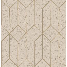   ART DECO, GEOMETRIKUS TAPÉTA PARAFA HATÁSÚ, PÚDERRÓZSASZÍN ALAPON , ARANY MINTÁVAL