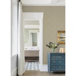 VARROTT MINTÁS KIFINOMULT TAPÉTA, TAUPE ALAPON, ARANY MINTÁVAL