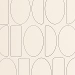 BAUHAUS, ELEGÁNS GEOMETRIAI TAPÉTA FEHÉR SZÍNBEN FEKETE MINTÁVAL