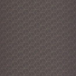   BAUHAUS, GEOMETRIKUS TAPÉTA, FÉNYES BARNA HEXA MINTÁVAL SÖTÉTBARNA ALAPON