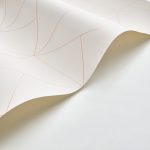 BAUHAUS, ELEGÁNS TAPÉTA NARANCS SZÍNŰ GEOMETRIKUS MINTÁVAL KRÉMFEHÉR SZÍNBEN