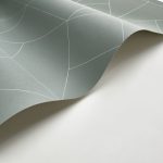BAUHAUS, ELEGÁNS TAPÉTA EZÜST GEOMETRIKUS MINTÁVAL KHAKI ZÖLD SZÍNBEN