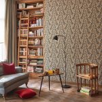 ELEGÁNS ,STILIZÁLT LEVÉLMINTÁS DESIGN TAPÉTA, FEKETE ÉS ARANY SZÍNBEN