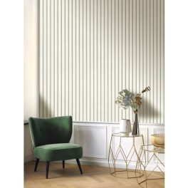   ELEGÁNS , CSÍKOS DESIGN TAPÉTA, MANDULAZÖLD SZÍNBEN , GYÖNGYHÁZ ÉS ARANY RÉSZLETEKKEL