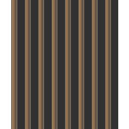   ELEGÁNS , CSÍKOS DESIGN TAPÉTA, FEKETE , ARANY RÉSZLETEKKEL