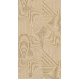   GEOMETRIKUS ART DECO 3D TAPÉTA BÉZS SZÍNBEN APRÓ FÉMES RÉSZLETEKKEL