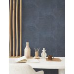 GEOMETRIKUS ART DECO 3D TAPÉTA KÉK SZÍNBEN APRÓ FÉMES RÉSZLETEKKEL