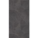 GEOMETRIKUS ART DECO 3D TAPÉTA SZÜRKE SZÍNBEN APRÓ FÉMES RÉSZLETEKKEL