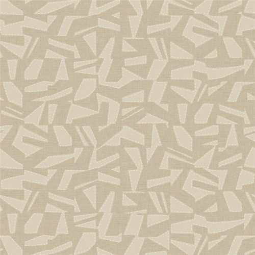 GEOMETRIKUS MINTÁS, TEXTIL HATÁSÚ TAPÉTA, SÖTÉT BÉZS SZÍNBEN