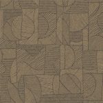 GEOMETRIKUS PATCHWORK MINTÁS TAPÉTA, BARNA ALAPON ARANY MINTA