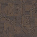 GEOMETRIKUS PATCHWORK MINTÁS TAPÉTA, BRONZ BARNA SZÍNBEN