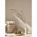 VALÓDI FINOMSZÖVÉSŰ TEXTIL HATÁSÚ TAPÉTA, SÖTÉT BÉZS SZÍNBEN