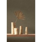 VALÓDI FINOMSZÖVÉSŰ TEXTIL HATÁSÚ TAPÉTA, SÖTÉT BÉZS SZÍNBEN