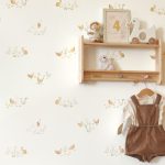 KISÁLLATOK A FARMRÓL GYEREKTAPÉTA , BÉZS ÉS BARNA SZÍNEKBEN