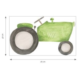   ZÖLD TRAKTOR MINTÁS DEKOR SZETT, ELŐRAGASZTÓZOTT " SPRAY UP" TECHNOLÓGIA