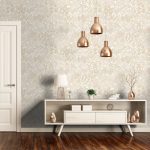 FINOM, ELEGÁNS NÖVÉNY MINTÁS LUXUSTAPÉTA FEHÉR ALAPON ARANY MINTÁVAL