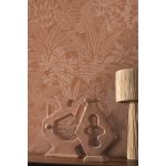 FINOM, ELEGÁNS NÖVÉNY MINTÁS LUXUSTAPÉTA TERRAKOTTA ALAPON ARANY MINTÁVAL