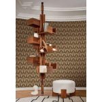 EGYIPTOMI IHLETÉSŰ NÖVÉNYMINTÁS LUXUSTAPÉTA BARNA BRONZ SZÍNBEN