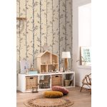 KAKUKK MADARAK AZ ERDŐBEN, GYEREKTAPÉTA ZÖLD SZÍNBEN