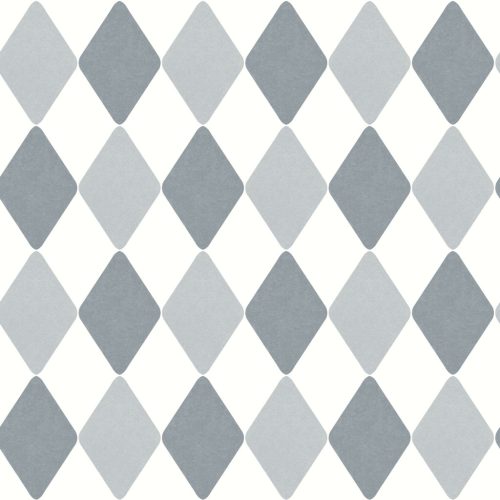 GEOMETRIAI, KÁRÓMINTÁS GYEREKTAPÉTA , SZÜRKE SZÍNBEN