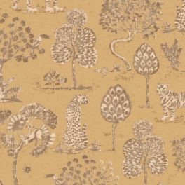 ELEGÁNS, REPÜLŐ DARUMADÁR MINTÁS DESIGN LUXUSTAPÉTA, OKKER SZÍNBEN