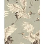 ELEGÁNS, REPÜLŐ DARUMADÁR MINTÁS DESIGN LUXUSTAPÉTA, VILÁGOSZÖLD SZÍNBEN