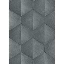   MODERN, GEOMETRIAI MINTÁS TAPÉTA SZÜRKE SZÍNBEN EZÜSTÖS HATÁSSAL