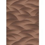 MODERN GYÖNGYHÁZAS TAPÉTA, HULLÁMZÓ VONALAS MINTÁVAL BRONZ SZÍNBEN