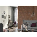 BETON HATÁSÚ, MODERN TAPÉTA BRONZ SZÍNBEN KÉK MINTÁVAL