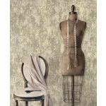 ELEGÁNS FOLTOS TAPÉTA SÖTÉT BÉZS ALAPON ARANY ÉS BRONZ FOLTOKKAL
