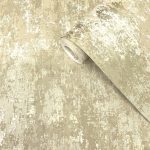 ELEGÁNS FOLTOS TAPÉTA SÖTÉT BÉZS ALAPON ARANY ÉS BRONZ FOLTOKKAL