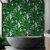 PÁLMÁKKAL DÍSZÍTETT TAPÉTA TEXTILHATÁSÚ FEHÉR ALAPON