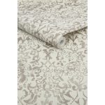 KLASSZIKUS BAROKK MINTÁS ANGOL DEKOR TAPÉTA, BÉZS ALAPON, FÉMES ARANY MINTA