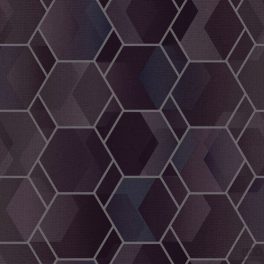   GEOMETRIKUS MINTÁJÚ TAPÉTA, LILA SZÍNBEN, FÉMES RÉSZLETEKKEL