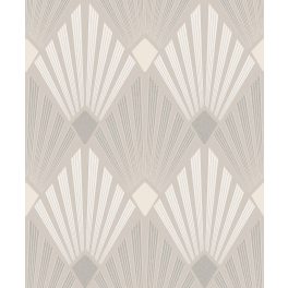 GEMETRIKUS, ART DECO MINTÁZATÚ TAPÉTA, TAUPE SZÍNBEN