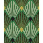 GEMETRIKUS, ART DECO MINTÁZATÚ TAPÉTA, JADE ZÖLD SZÍNBEN