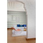 GEMETRIKUS, ART DECO MINTÁZATÚ TAPÉTA, PASZTELL ZÖLD SZÍNBEN