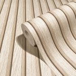 FALI LÉCES PANEL HATÁSÚ VINYL TAPÉTA ,BÉZS SZÍNBEN