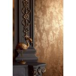 FÉNYES BETONHATÁSÚ TAPÉTA FÉMES BRONZ SZÍNBEN