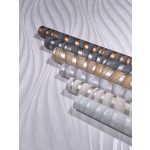 FÉMES HATÁSÚ MODERN, VINYL ,HULLÁM MINTÁS TAPÉTA, SZÜRKE SZÍNBEN