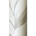 TEXTIL HATÁSÚ VINYL TAPÉTA GYÖNGYHÁZFÉNYŰ LEVELEKKEL FEHÉR SZÍNBEN